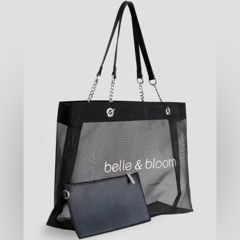 Black Mesh Tote Bag
